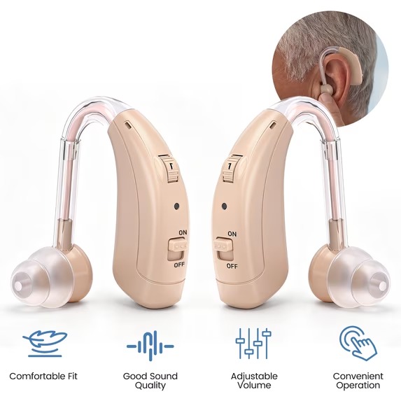 Rechargeable Behind-the-Ear Hearing Support Devices