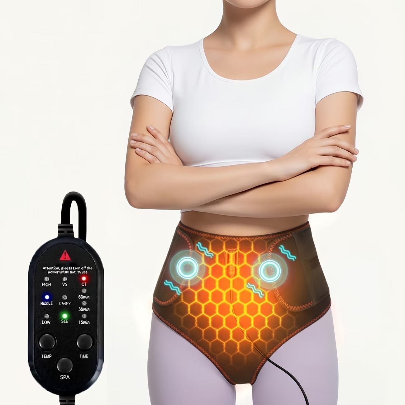 Heated Waist Support Belt with Massage